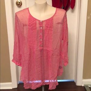 Pink 3/4 Sleeve Blouse